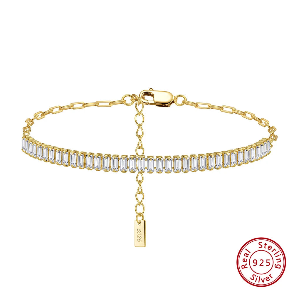 925 Sterling Silver 3mm Tennis Chain Bracelet
