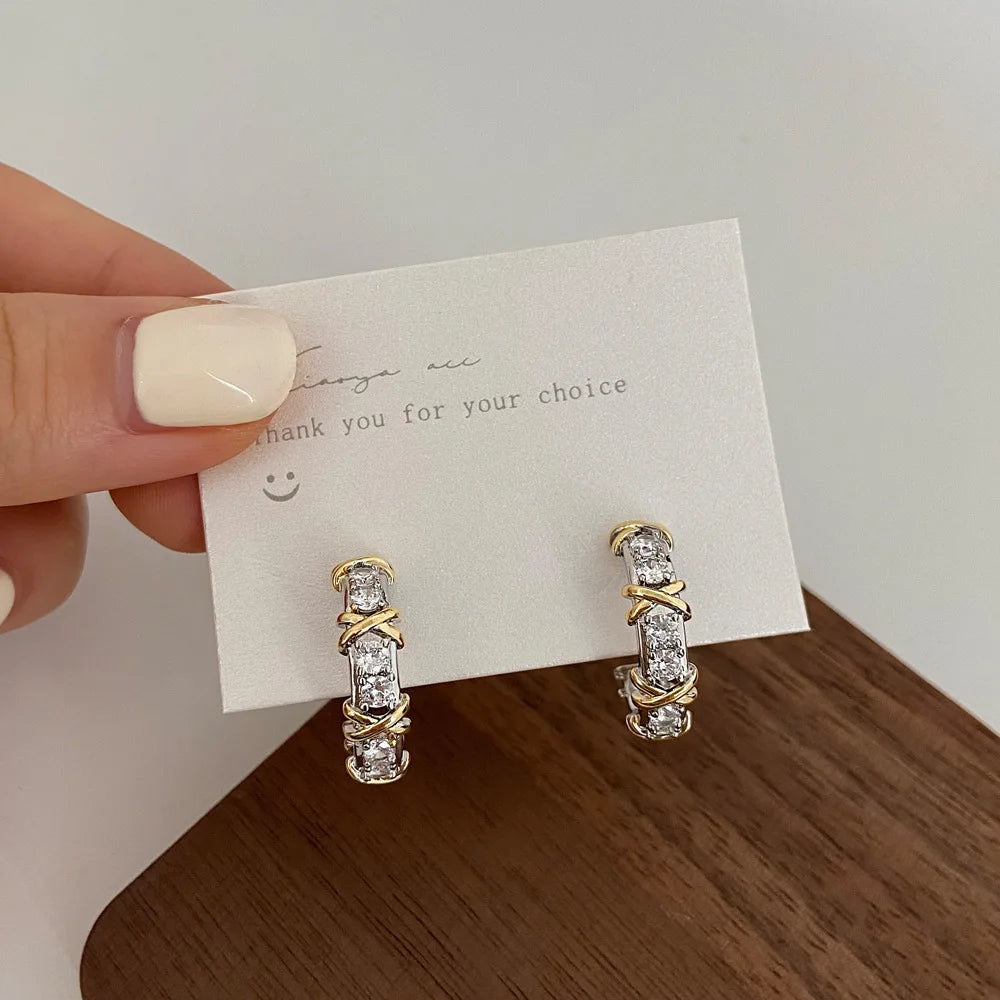 CC Cross Stud Earrings