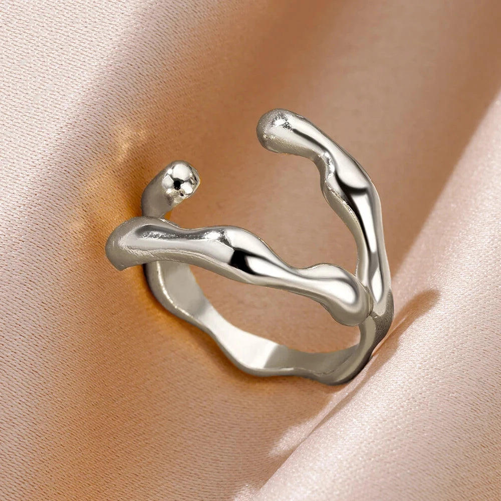 Gold Wide Open Rings