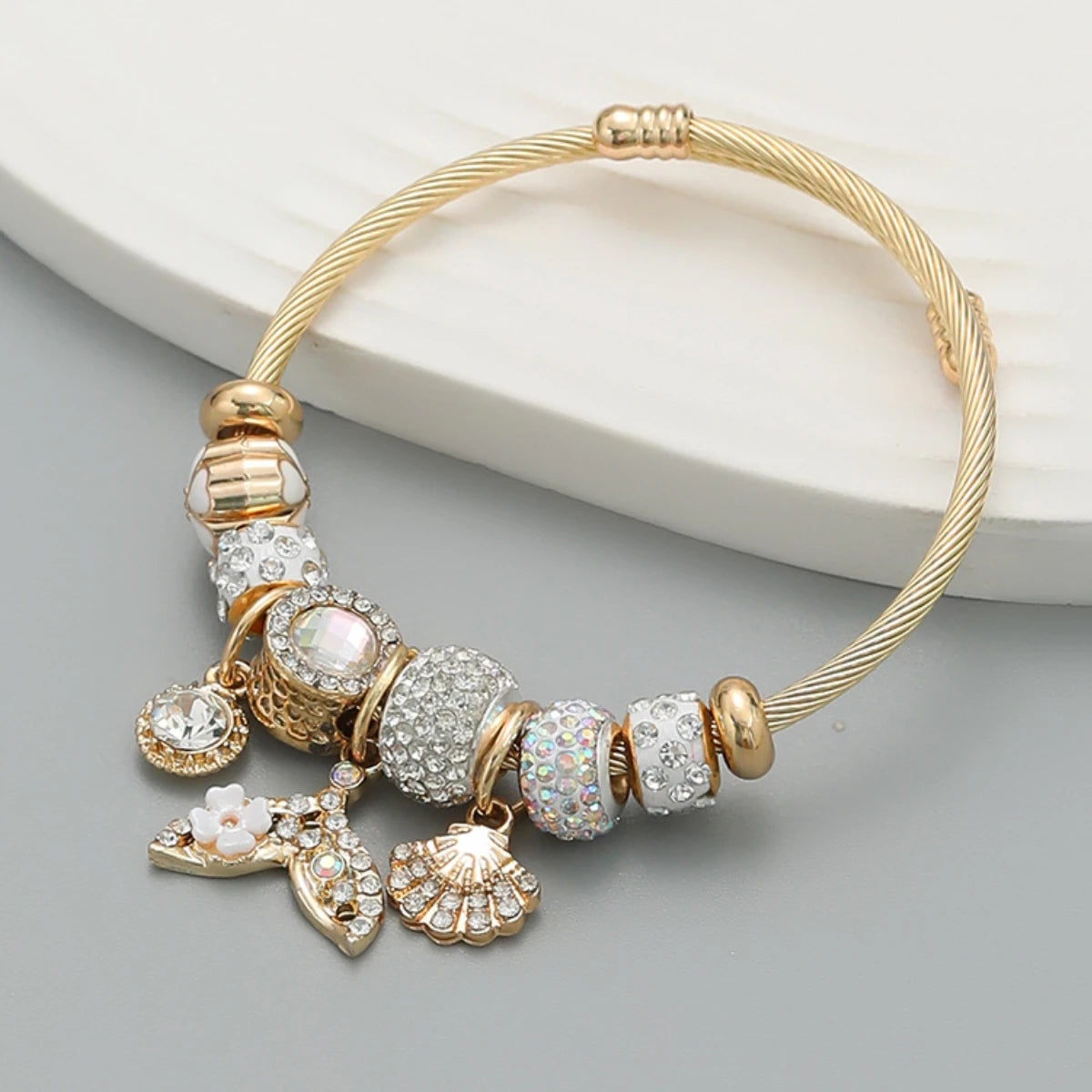 Stainless Steel Panjiadora Beaded Love Bracelet