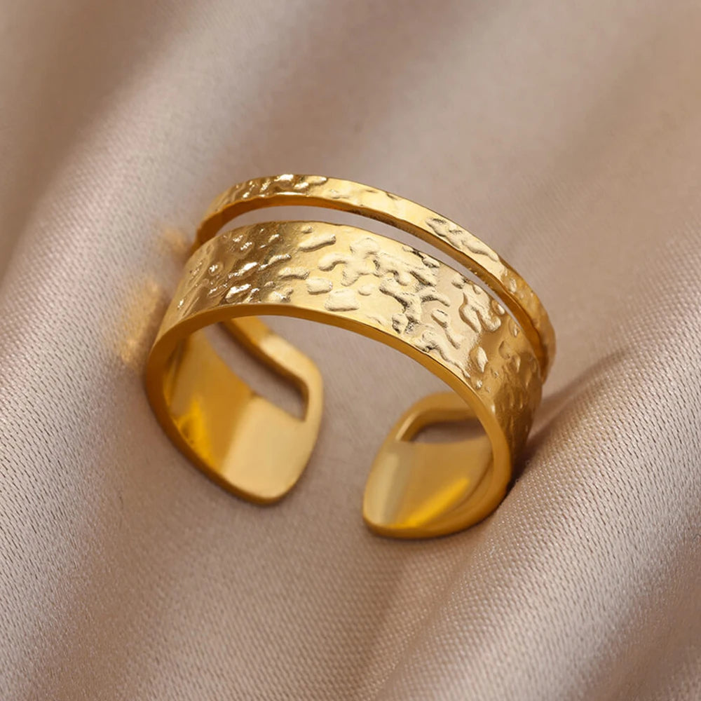 Gold Wide Open Rings
