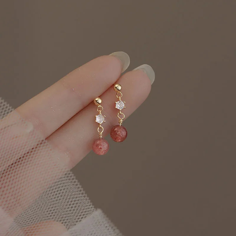 Crystal Water Drop Stud Earrings