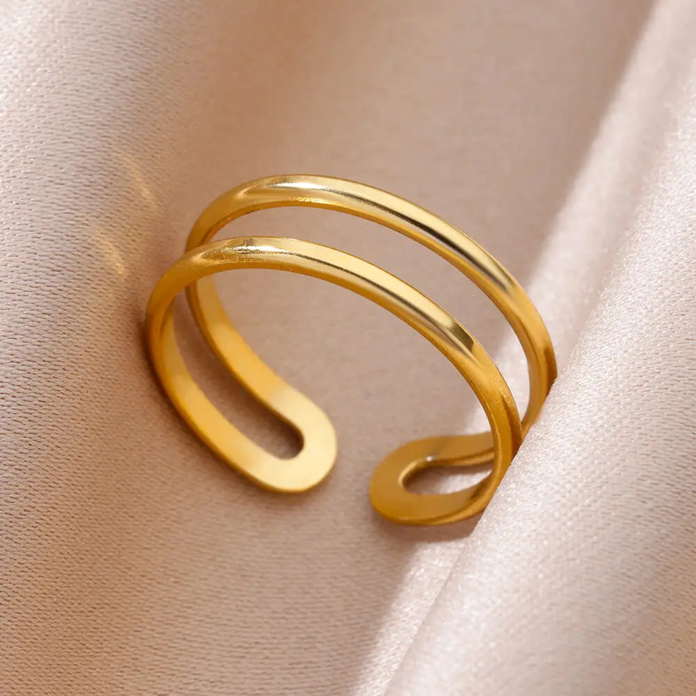 Gold Wide Open Rings