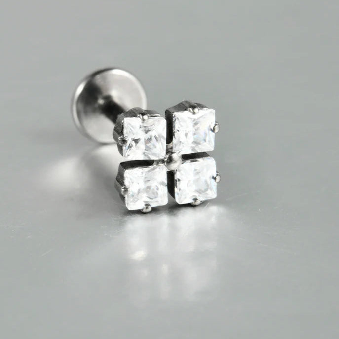 Titanium Flower Stud