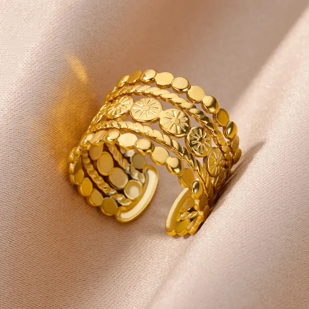 Gold Wide Open Rings