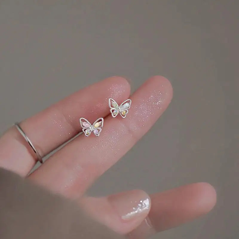 Crystal Water Drop Stud Earrings