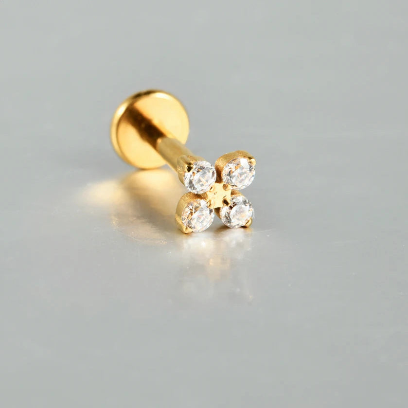 Titanium Flower Stud
