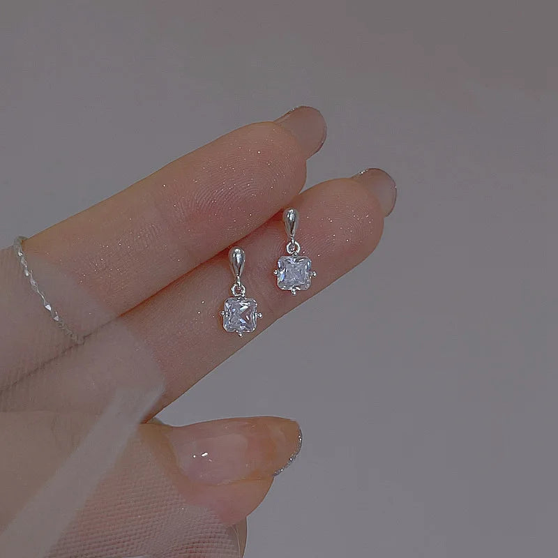 Crystal Water Drop Stud Earrings