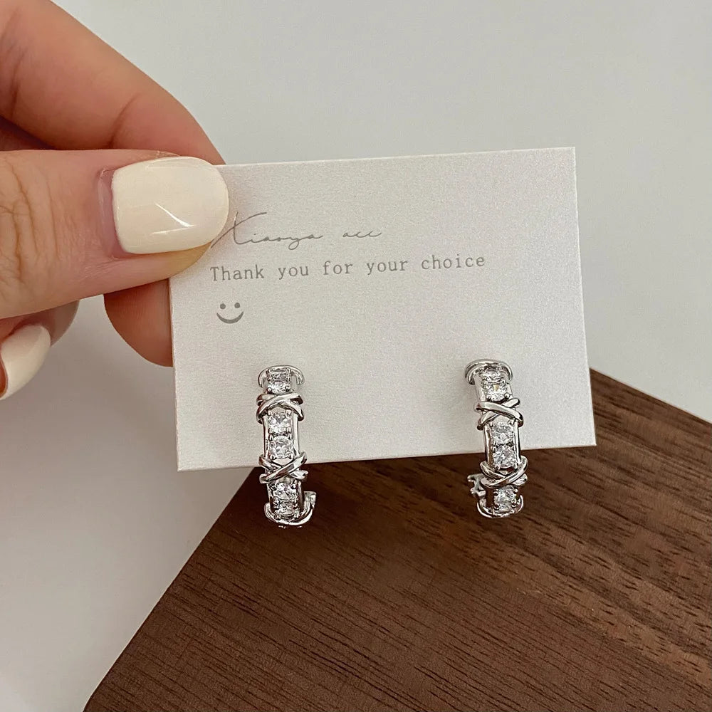 CC Cross Stud Earrings