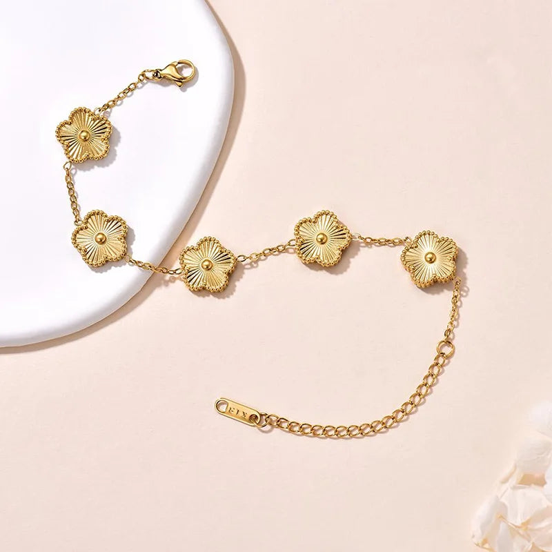 Lucky Clover Gold Plated Bracelets