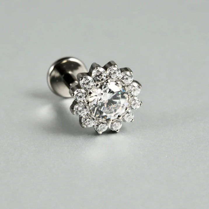 Titanium Flower Stud