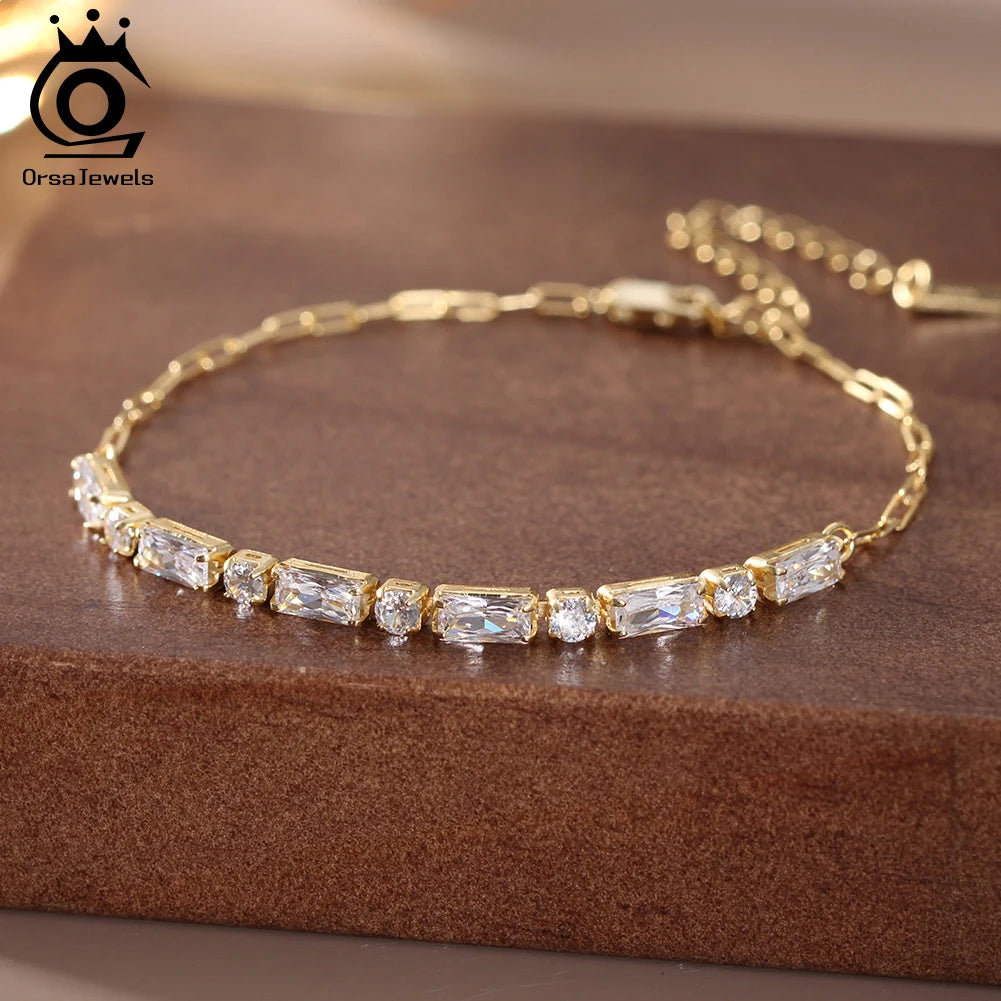 925 Sterling Silver 3mm Tennis Chain Bracelet