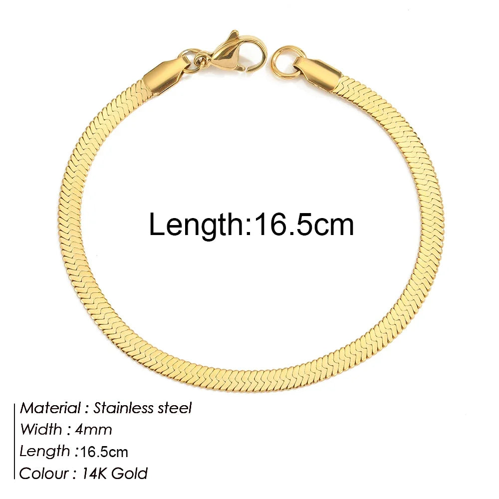 Gold Twist Chain Bracelet