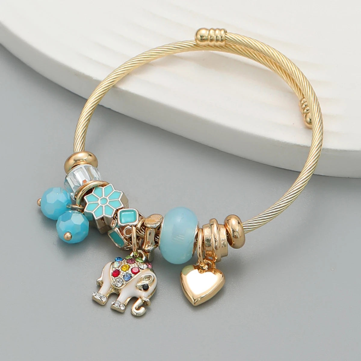 Stainless Steel Panjiadora Beaded Love Bracelet