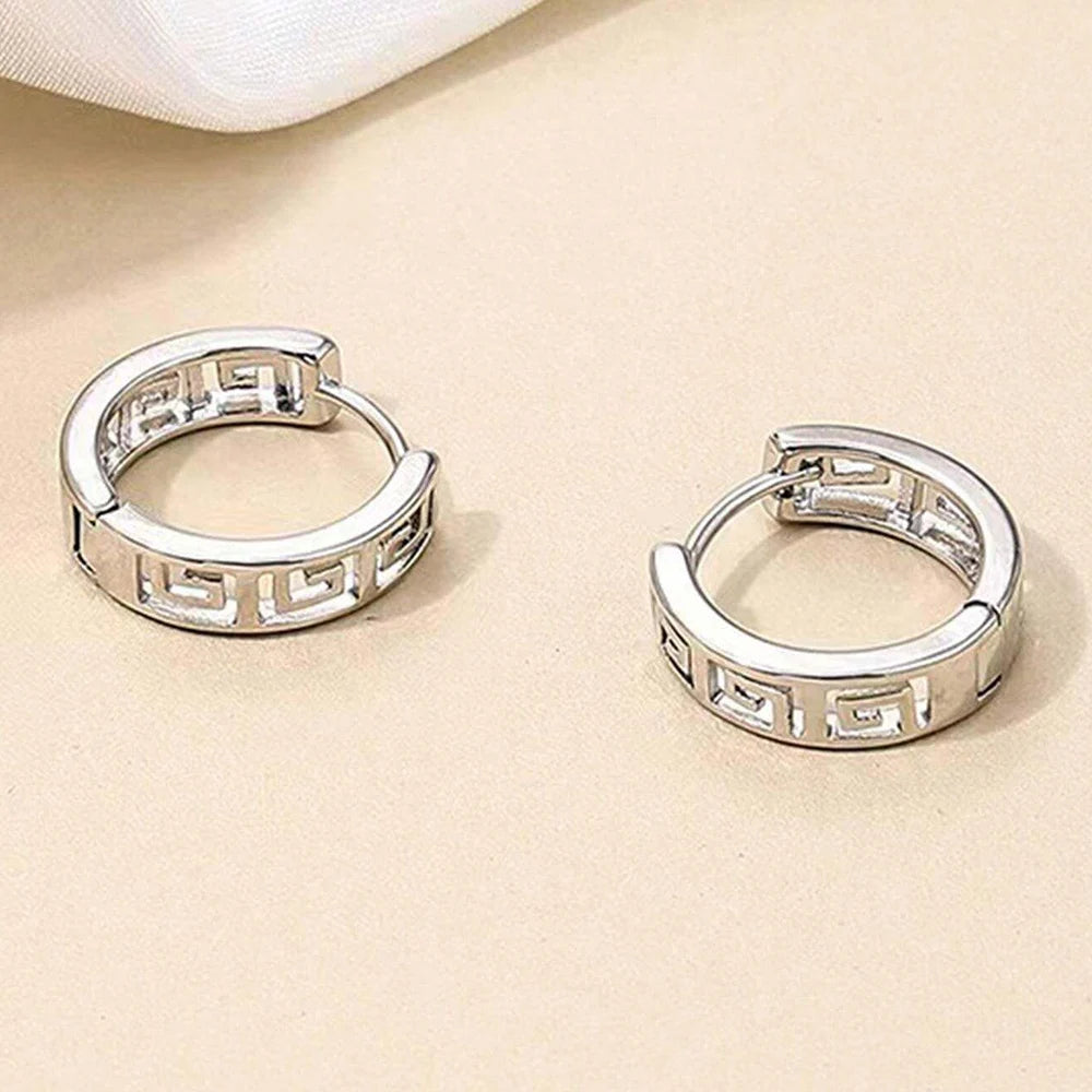 Gold / Silver Hollow Hoop Earrings