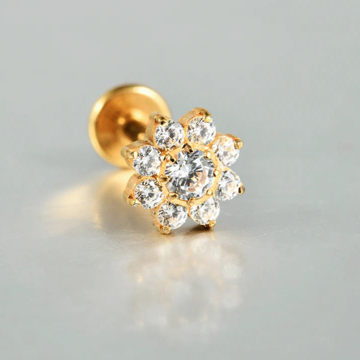 Titanium Flower Stud