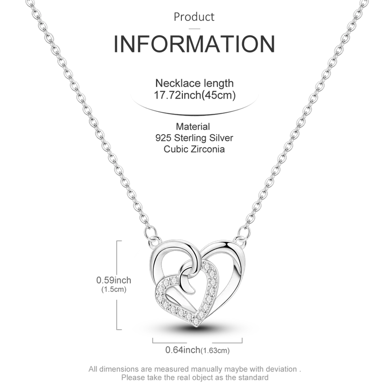 925 Sterling Silver Luminous Firefly Heart Shaped Zircon Pendant Necklace For Women Fashion Anniversary Birthday Jewelry Gifts