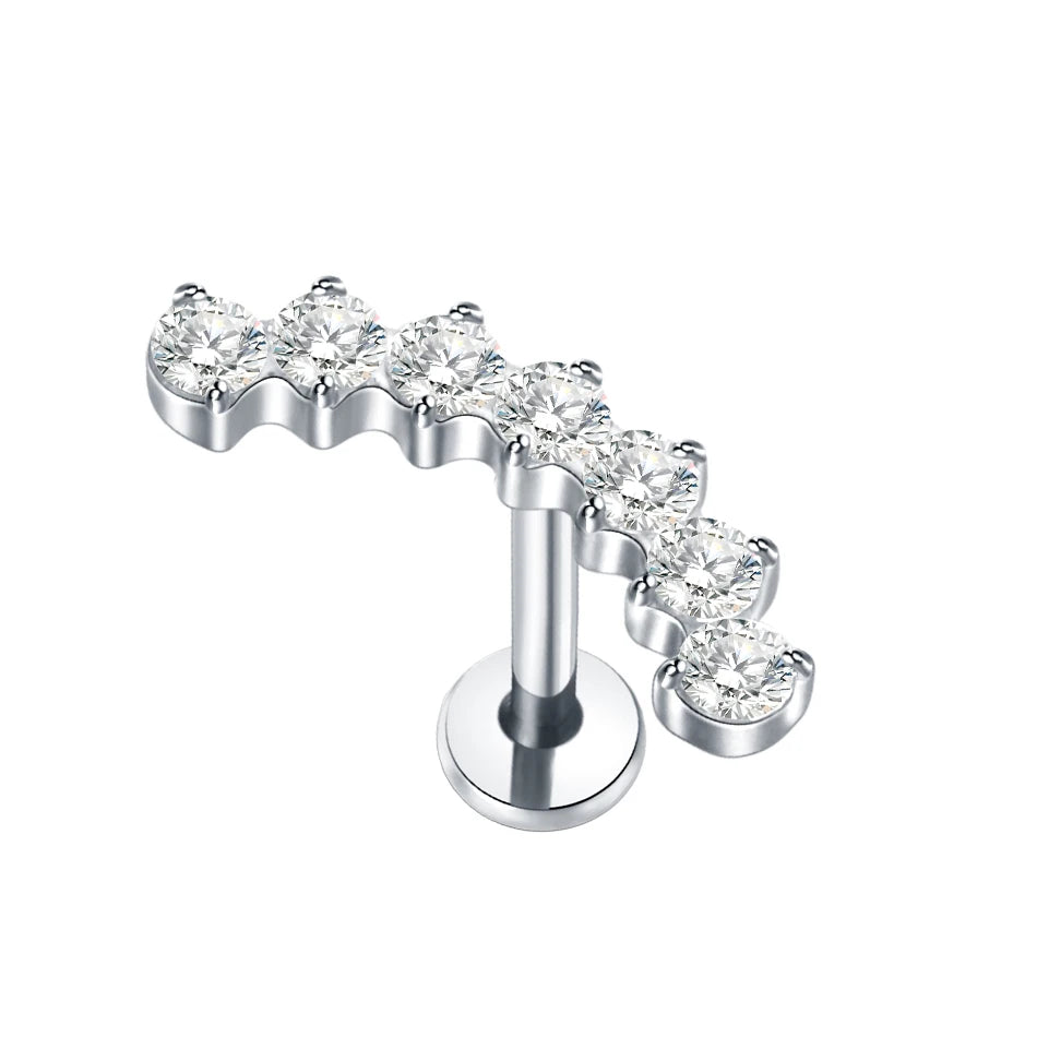 Titanium Crystal Ear Studs