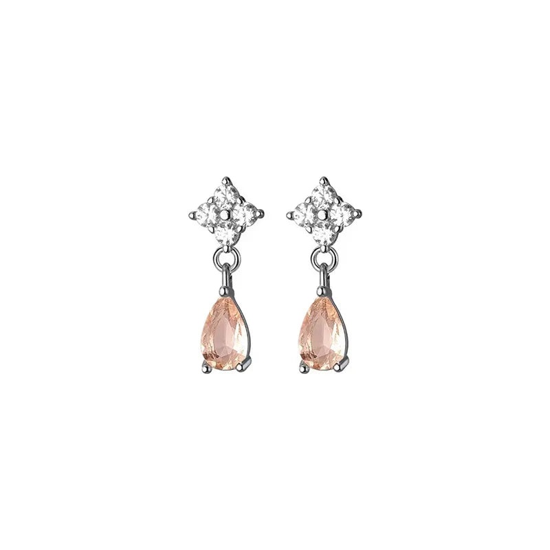 Crystal Water Drop Stud Earrings
