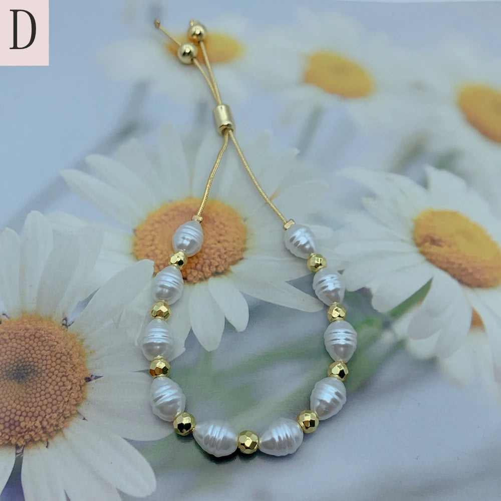 Exquisite luxury Irregular Imitation Pearl Chain Bracelet For Woman Trendy Jewelry Gift