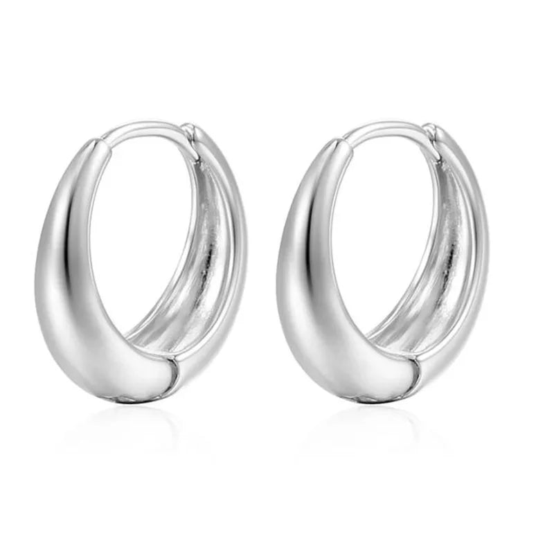 New Fashion Stainless Steel Women's Water droplets Earrings Titanium Needle18K Gold Plated Earrings Jewelry Christmas Gift