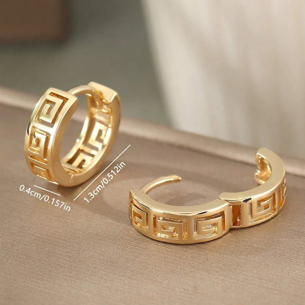Gold / Silver Hollow Hoop Earrings