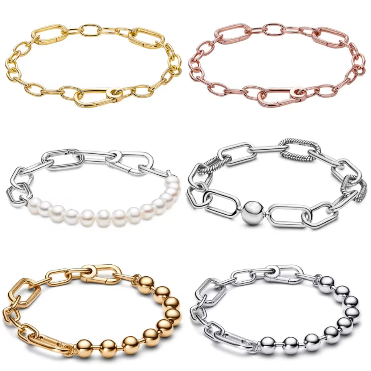 Half Bead, Half Chain Bracelet