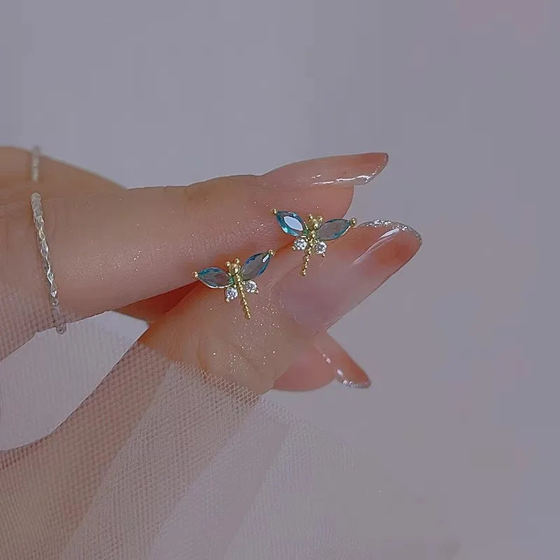 925 Silver Needle Zircon Earrings Hypoallergenic Fashion Ear Studs Female Pendant Tassel Pendant Earrings for Women Jewelry Gift