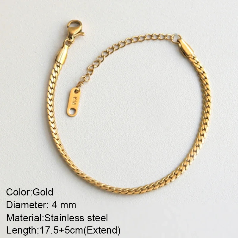 Gold Twist Chain Bracelet