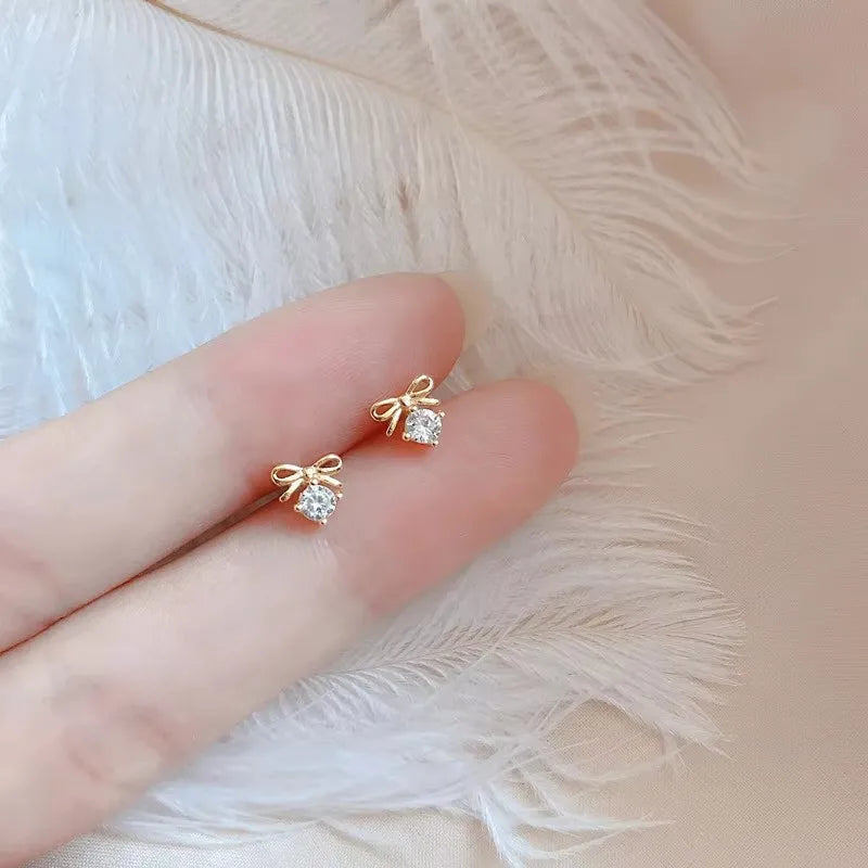 925 Silver Needle Zircon Earrings Hypoallergenic Fashion Ear Studs Female Pendant Tassel Pendant Earrings for Women Jewelry Gift