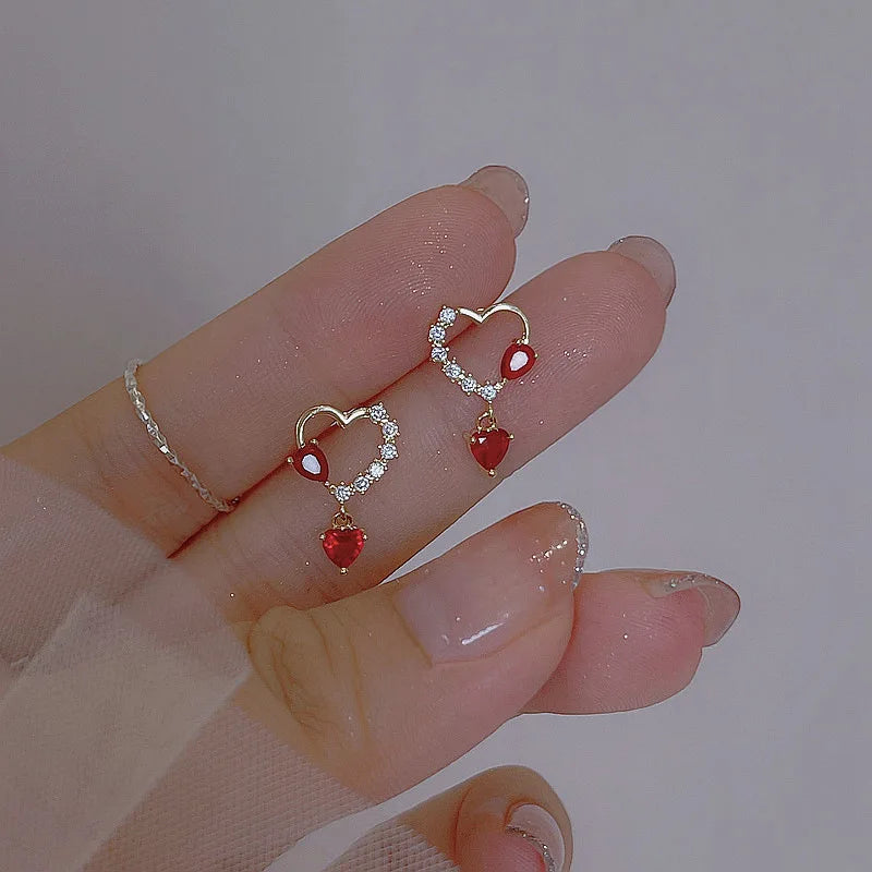 Crystal Water Drop Stud Earrings