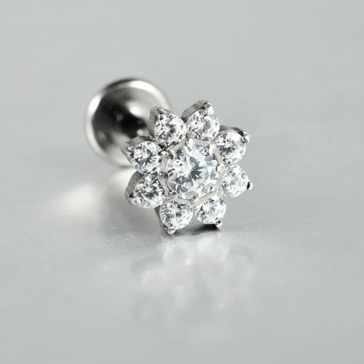 Titanium Flower Stud