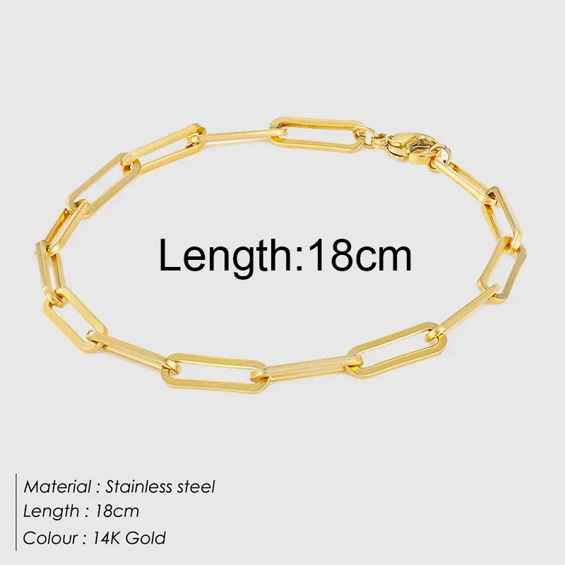 Gold Twist Chain Bracelet