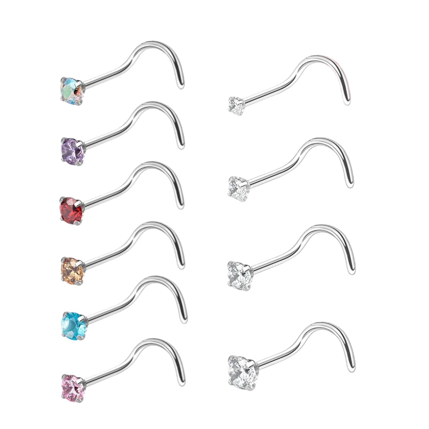 Crystal Nose Stud Set