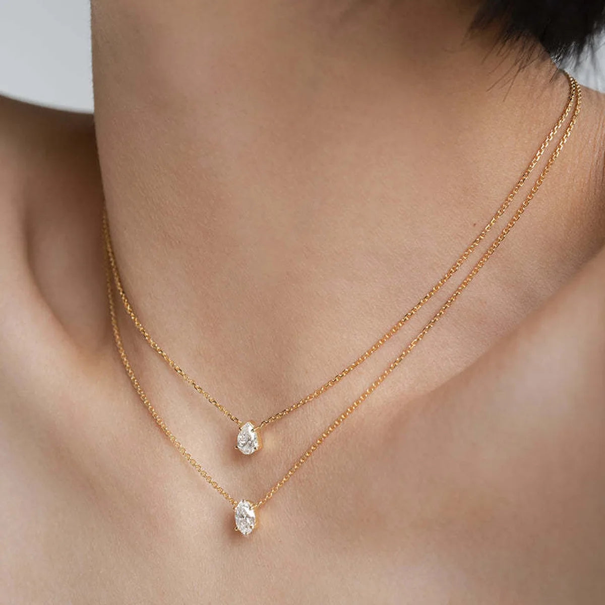 Zircon Heart Pendant Necklace