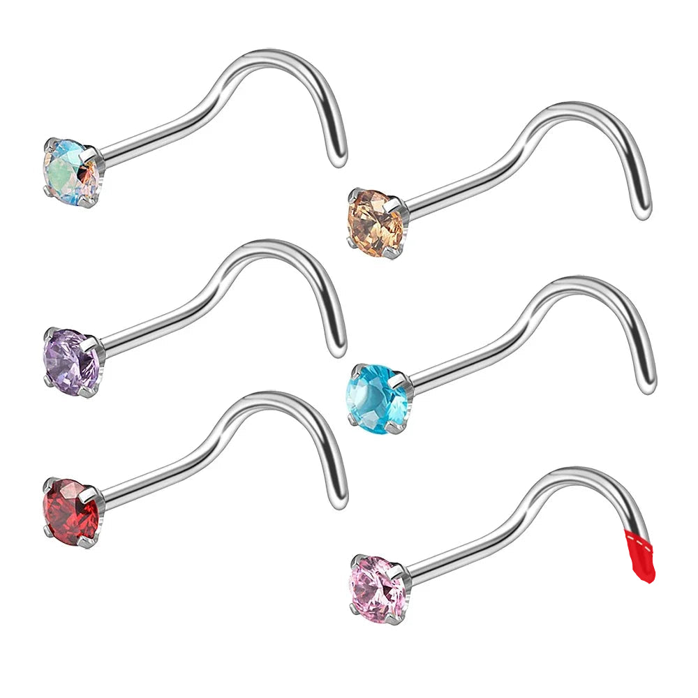 Crystal Nose Stud Set