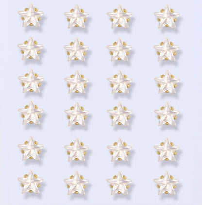 Gold Star Earrings Set