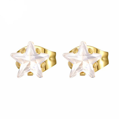 Gold Star Earrings Set