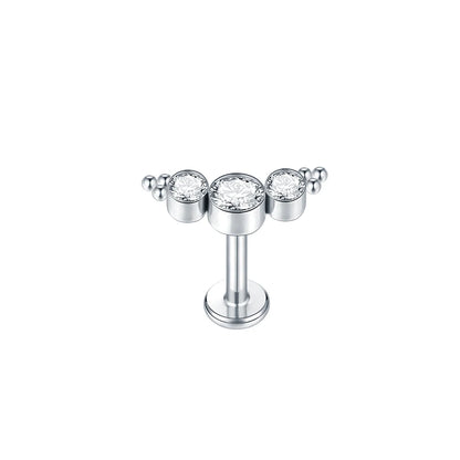 Titanium Crystal Ear Studs