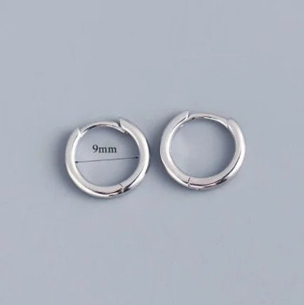 2PCS Tiny Stainless Steel Huggie Small Hoop Earrings For Women Round Circle Punk Unisex Rock Earring Cartilage Piercing Jewelry