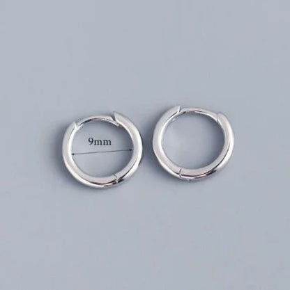 2PCS Tiny Stainless Steel Huggie Small Hoop Earrings For Women Round Circle Punk Unisex Rock Earring Cartilage Piercing Jewelry