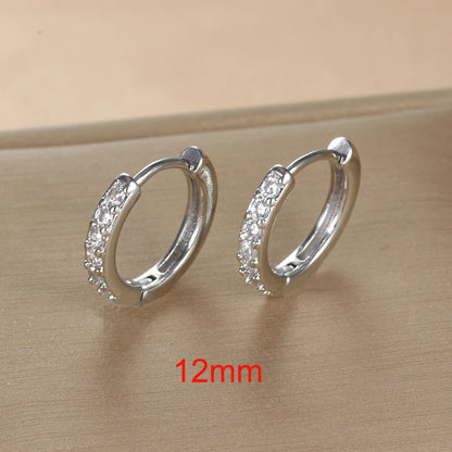 2PCS Tiny Stainless Steel Huggie Small Hoop Earrings For Women Round Circle Punk Unisex Rock Earring Cartilage Piercing Jewelry