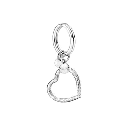 New Love Heart Zircon Pendant Necklace Original DIY Women Key chain Jewelry Decoration Bracelet Accessories Charm Beads