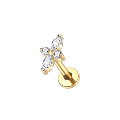 Titanium Crystal Ear Studs