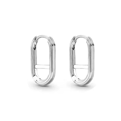925 Silver Hoop Infinite Love Earrings Blue Flower White Stone Golden Round Heart Shape Pendant Earrings For Women DIY Jewelry