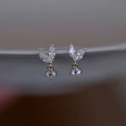 Crystal Water Drop Stud Earrings