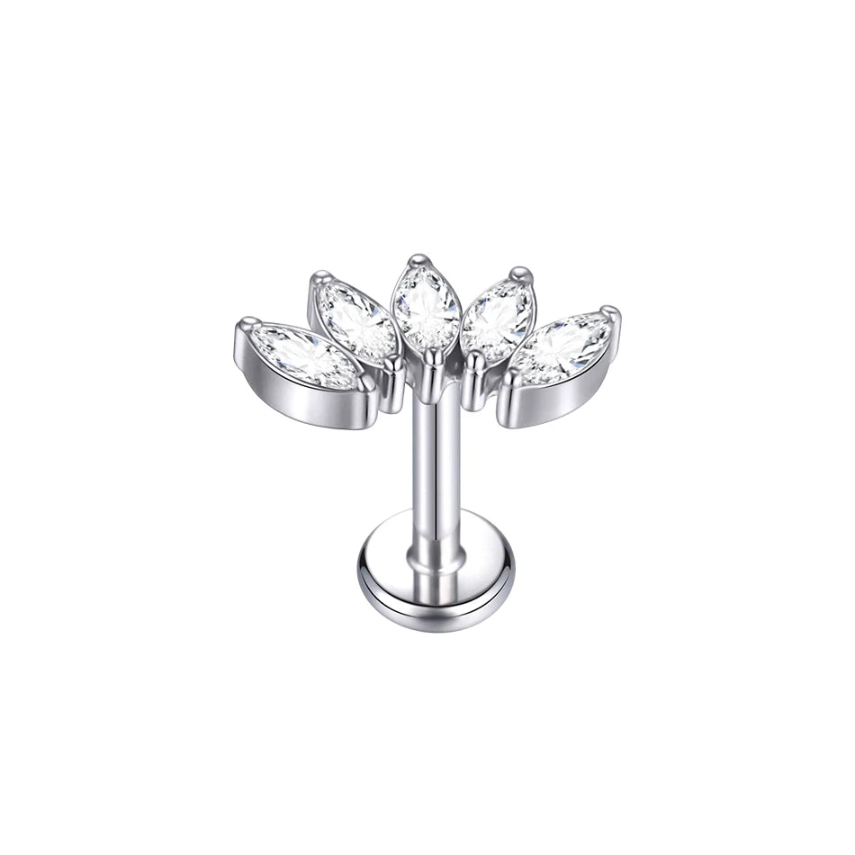 Titanium Crystal Ear Studs
