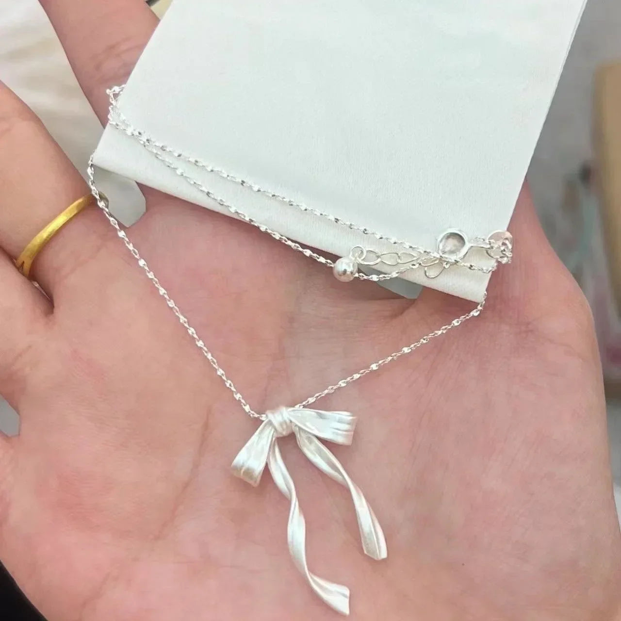 2025 New Women's Pearl Necklace Kpop Gold Color Beads Pendant Necklaces Goth Double Layer Chain Choker for Women Fashion Jewelry