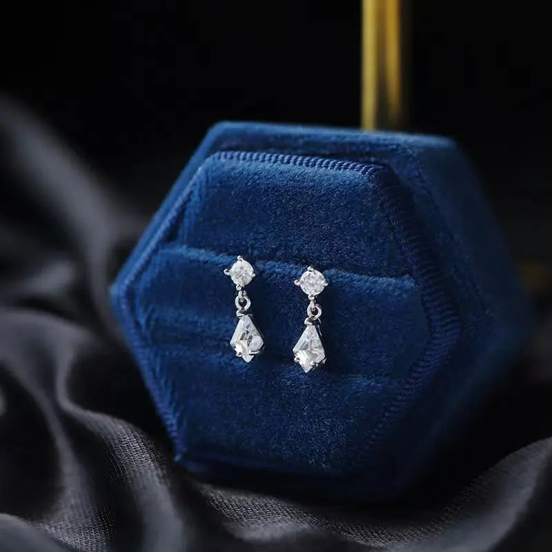 Crystal Water Drop Stud Earrings