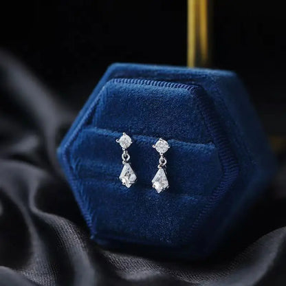 Crystal Water Drop Stud Earrings